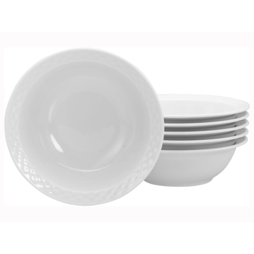 CreaTable Polo Weiss Müslischale 6-tlg Porzellan
