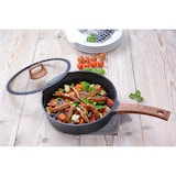 thumbnail of GRÄWE Bratpfanne 28 cm HOHER Rand mit Glasdeckel, Serie Alu-Line