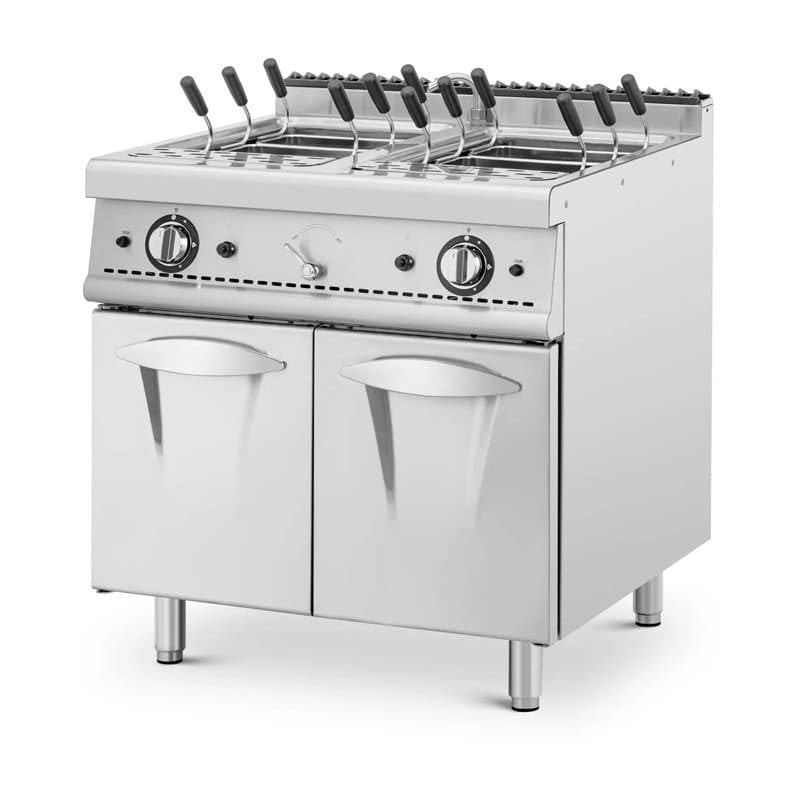 Cocedor de pasta a gas de 6 cestas con mueble – Luxury serie 750