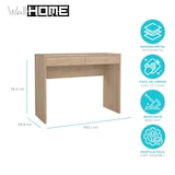 thumbnail of WellHome - Mesa de Escritorio con 2 cajones en color Roble 101 x 40 x 77 cm - Júcar Oak