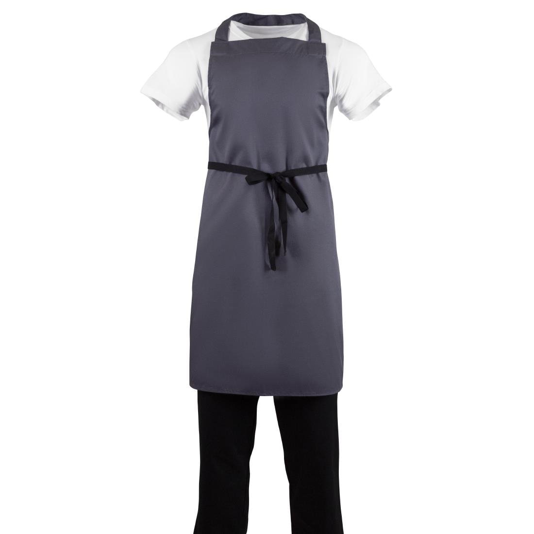 Whites polyester-katoenen schort antraciet
