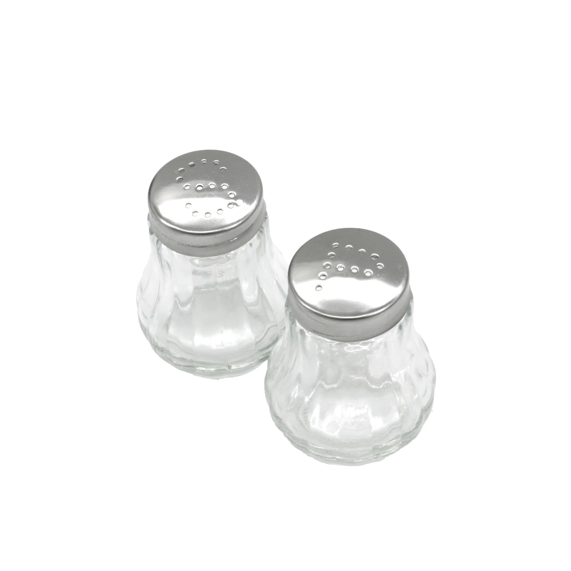 aro Juego de salero y pimentero, cristal/acero inoxidable, Ø 4,9 x 6,7 cm, 54 ml, 2 unidades