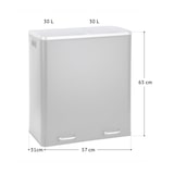thumbnail of TM2X30 Pedaalemmer 60 liter Afvalbak Afvalbak Design Afvalscheiding Afvalbak Keuken Organisatie Scheidingssysteem Zwart