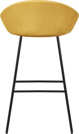 thumbnail of ML-Design Barhocker 4er Set Senf 75 cm, Stoffbezug, gepolstert, Metallgestell, Küchenbarstuhl mit Rückenlehne & Fußstütze, Tresen- & Bistrohocker