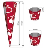 thumbnail of Roth Schultüte 85cm eckig Ballerina Glitter u Rüschenborte