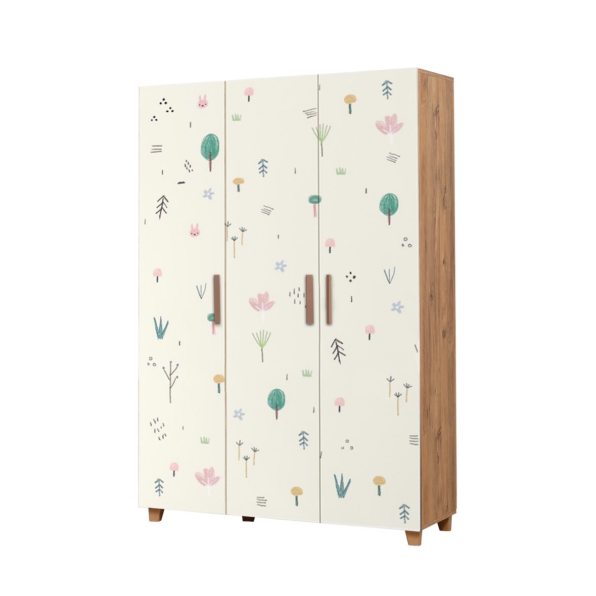 Armario Leva Hedera Jungle pino atlántico blanco 80x170x35 cm