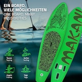 thumbnail of ECD Germany Aufblasbares SUP Board Makani 320×80×15 cm Grün – Komplettset mit Pumpe/Tragetasche/Zubehör, PVC, bis 120 kg