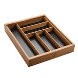 thumbnail of Variabler Besteckkasten, dunkler Bambus 6.5x58x43cm