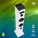 thumbnail of NGS Sky Charm White- Torre de Sonido Bluetooth 50W con Mando a Distancia, Entrada óptica, USB, Radio FM y AUX IN (Color Blanco)