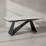 thumbnail of Esszimmertisch 180 - 260 cm Ausziehbar Keramik Glas Weiß, Keramiktisch Marmor-Optik Groß, Designer Küchentisch Rechteckig, Esstisch Extravagant mit