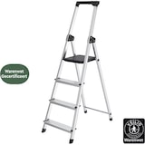 thumbnail of BRASQ Huishoudtrap 4 -treden Zilver - keukentrap inklapbaar aluminium voor Particulier en professioneel gebruik - Trap Ladder - Anti slip
