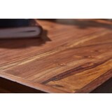 thumbnail of Schreibtisch 120x55x78 cm Sheesham Massivholz / Metall Chrom, Design Bürotisch mit Schublade, HomeOffice Laptoptisch Computertisch mit