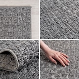 thumbnail of Carpetsale24 In- & Outdoor Teppich Grau 120x170 cm, Wetterfest & UV-beständig, für Küche, Balkon, Terrasse, Wohnzimmer und Esszimmer, Boho-Stil