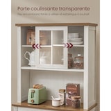 thumbnail of Helloshop26 - Buffet meuble de rangement avec lumières et chargeur placard de cuisine avec portes et tiroirs buffet meuble à café 12_0006414