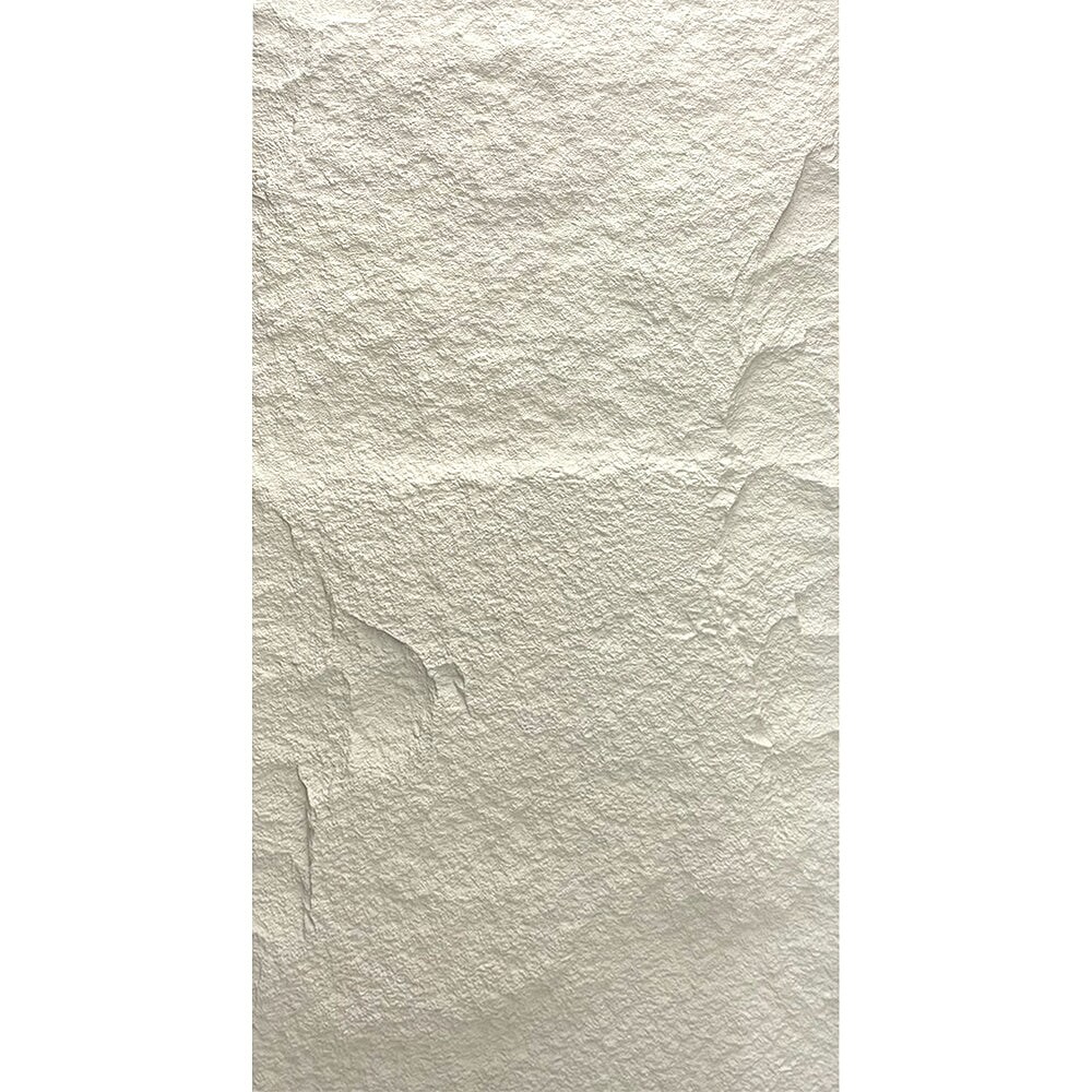 Juego de 10 paneles decorativos con efecto roca 3D, revestimiento de pared de poliuretano de 7,2 m², 120 x 60 x 3 cm, color blanco Lecce.