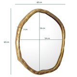 thumbnail of Wandspiegel Asymmetrisch 60x60 cm Metall Design Hängespiegel Gold, Aluminium Dekospiegel Unförmig mit Rahmen, Spiegel Wand Groß, Flurspiegel