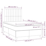 thumbnail of vidaXL Boxspringbett mit Matratze & LED Schwarz 120x200 cm Stoff