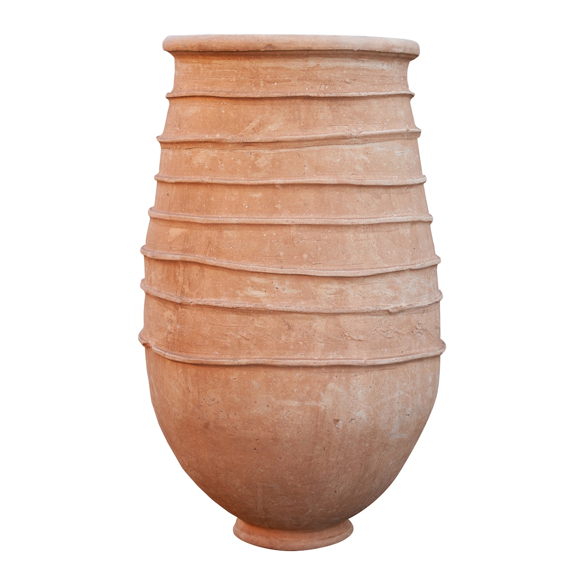 Biscottini Vasi per fiori 56x56x105 cm - Vasi da interno - Fioriera esterno da giardino - Vaso balcone tondo – Giara Anfora in Terracotta del Sahara