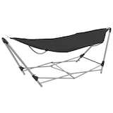 thumbnail of vidaXL Hangmat met inklapbare standaard zwart