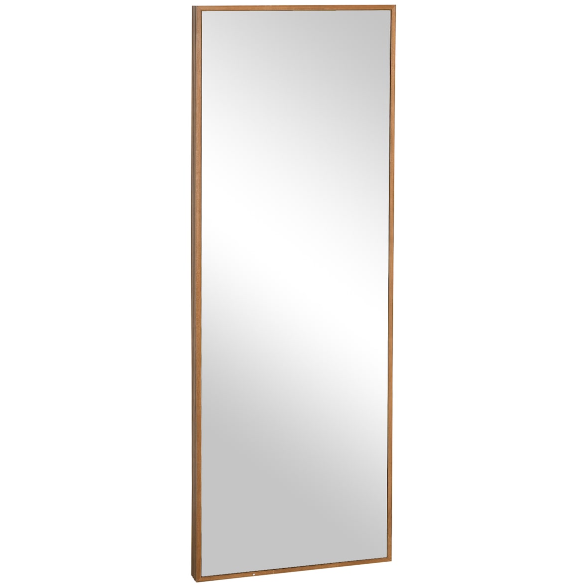 HOMCOM Espejo de Pared Cuerpo Entero 125x45 cm Decorativo para Salón Natural