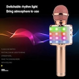 thumbnail of Microphone Sans Fil LED Bluetooth Avec Réduction De Bruit Et Effets Sonores Rose YONIS