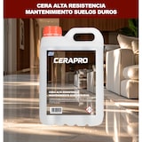 thumbnail of Friegasuelos con cera de alta resistencia y mantenimiento para suelos duros CERAPRO 5 Litros