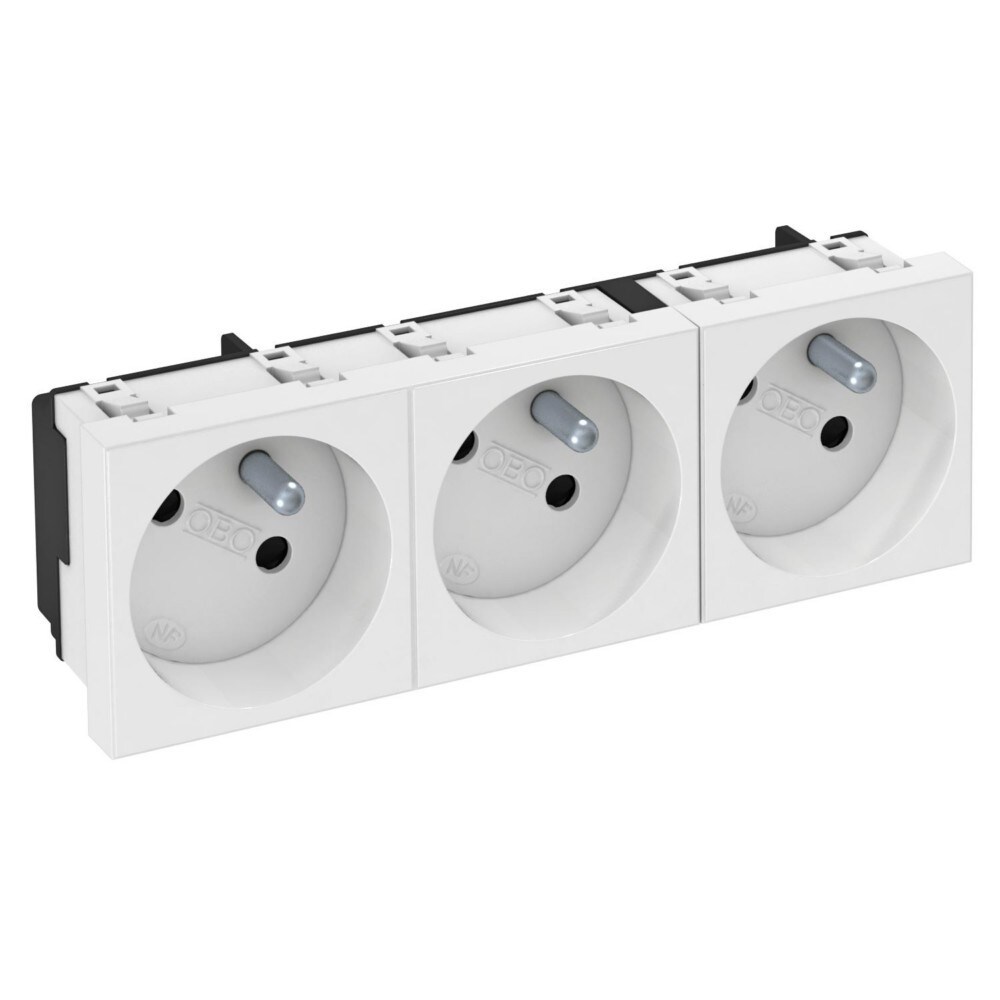 OBO Bettermann Steckdose 33 Grad, 3-fach STD-F3 RW3 6120262