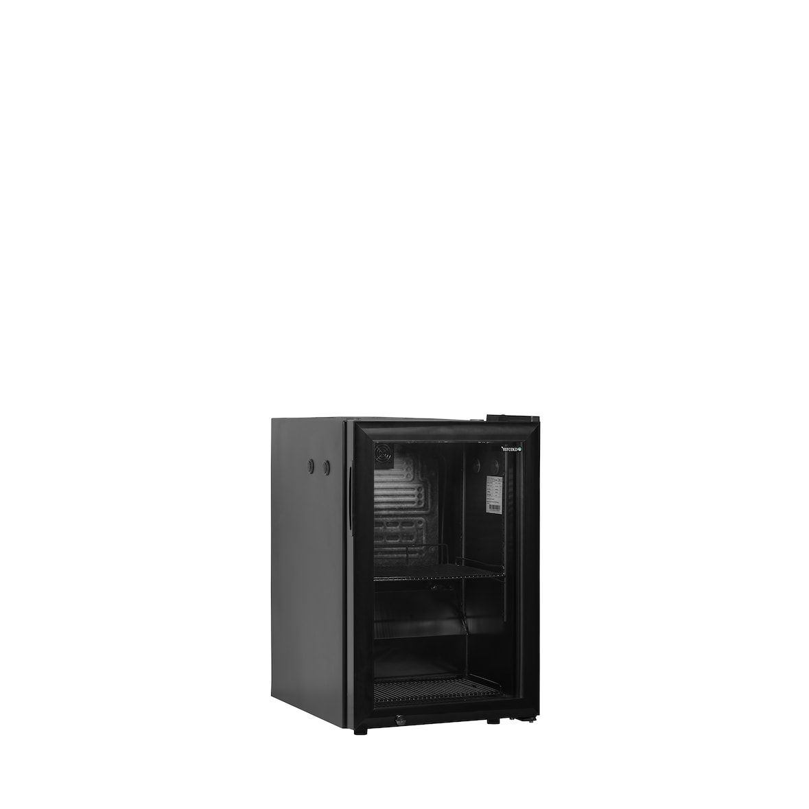TEFCOLD Refrigerador de leche, acero y vidrio, refrigeración profesional, Negro