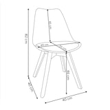 thumbnail of Pack Mesa Fija de Comedor o Cocina Blanco y Cambria + 6 Sillas Nordic Negro