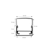 thumbnail of 2 Meter Alu Profile Alu Schiene Profil mit Milchglas Abdeckung Kanal System für LED-Streifen Profil H mit Milchglass Abdeckung
