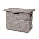 thumbnail of Anafi Gas-Feuerstelle 40.000BTU/13kW Abdeckung Edelstahlbrenner Beiger Stein