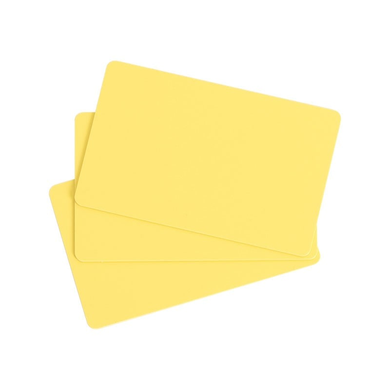 Carte à imprimer PVC - Brillant - Jaune (lot de 100)