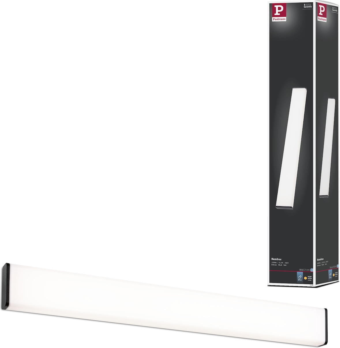 Paulmann Selection Bathroom LED Wandleuchte Nembus  IP44  3000K 950lm 230V 11,2W  Schwarz 71208