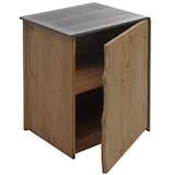 thumbnail of Beistelltisch HWC-L76, Kommode Nachttisch Schrank, Industrial Massiv-Holz MVG 60x50x40cm, natur mit Metall-Optik