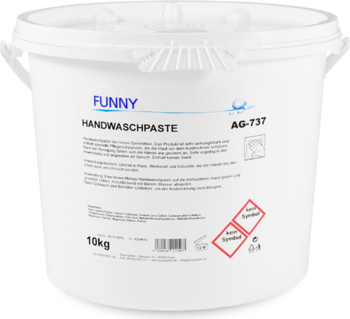 Handwaschpaste Funny - 1 x 10 L - pH-hautneutral - für starke Verschmutzungen