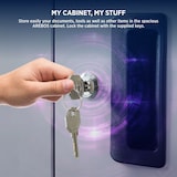 thumbnail of AREBOS Armadio per Ufficio in Metallo Armadietto per Archiviazione Grigio