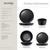 thumbnail of Set de cuisine pour 6 personnes avec vaisselle et casseroles, 39 pièces, noir
