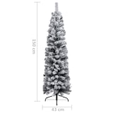 thumbnail of Schlanker Künstlicher Weihnachtsbaum Beschneit Grün 150 cm PVC