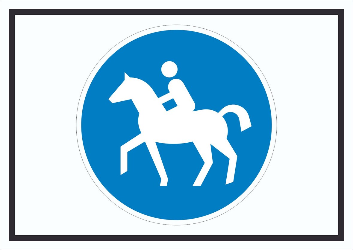 Schild Reitweg Symbol A0 (841x1189mm)