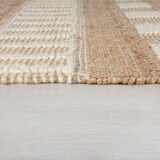 thumbnail of Naturfaser Teppich Jute Wolle Baumwolle handgewebt strukturiert Boho Ethno | 120x170cm