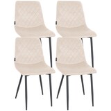 thumbnail of Set van 4 stoelen Telde Fluweel creme