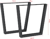 thumbnail of Helloshop26 - Set mit 2 Tischbeinen moderne Möbel originelles Design DIY Stahl 72 x 75 cm schwarz 03_0009672