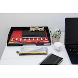 thumbnail of Exacompta - Réf. 5307E - Carton de 8 trieurs HARMONIKA - avec élastiques et fenêtres découpées   - 7 compartiments - pour A4 - couleurs assorties