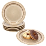 thumbnail of 6er Set Kuchenteller Bistro Ø 22 cm Steingut braun Retro