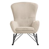 thumbnail of SalesFever Schaukelstuhl | Bezug Lammfelloptik | B 70 x T 94 x H 102 cm | Beige