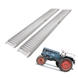 thumbnail of TRUTZHOLM 2 x Profi Schwerlastrampe 200 cm Traglast 2000 kg Alu grau Verladerampe Auffahrrampe
