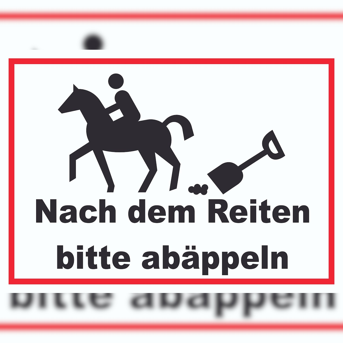 HB-Druck Bitte abäppeln Schild Pferde, Reitplatz A3 (297x420mm)