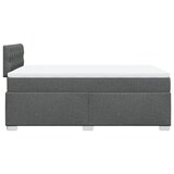 thumbnail of vidaXL Boxspringbett mit Matratze Dunkelgrau 120x190 cm Stoff