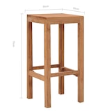 thumbnail of vidaXL Barhocker 2 Stk. Massivholz Teak