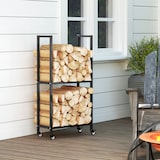 thumbnail of Outsunny Portalegna Esterno e Interno in Acciaio Due Livelli e Ruote